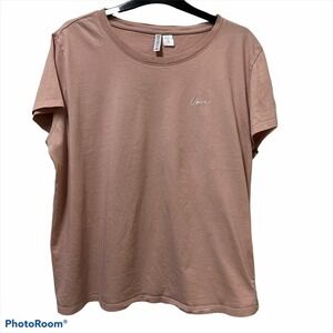 H&M Dividend Pink Short Sleeve Embroidered “Love” Tee Shirt
